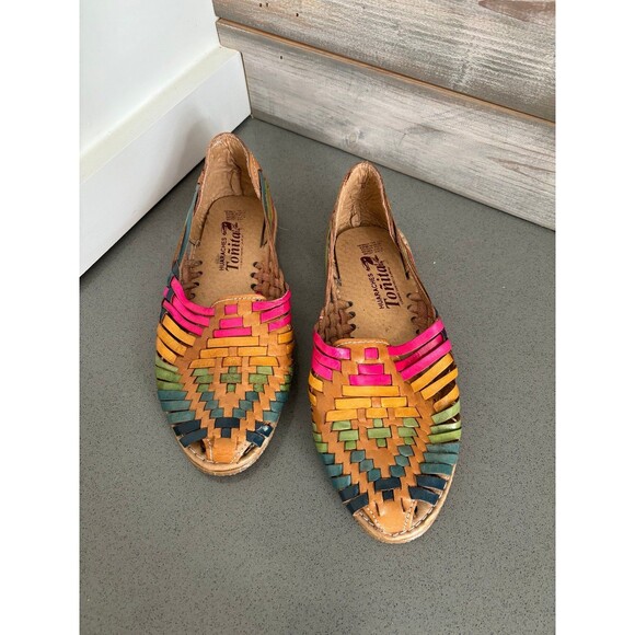 Shoes - Women’s Spanish Huarache Leather Braided Sandals Slip Ons Shoes